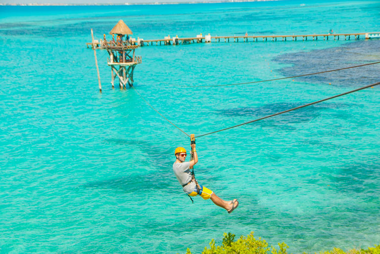 Tirolesa en cancun