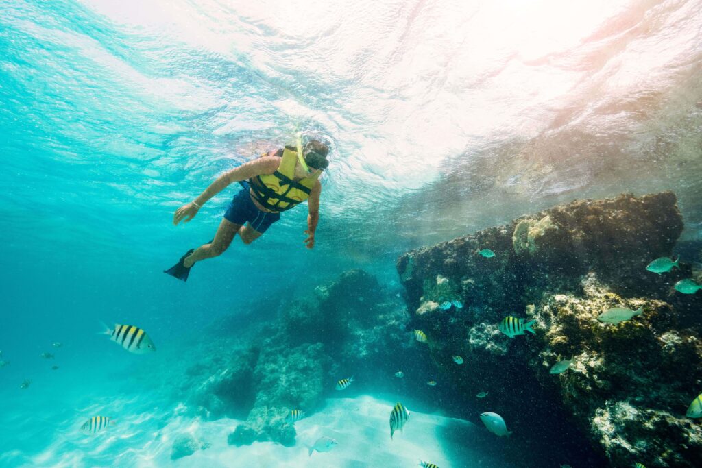 playas para hacer snorkel en cancun isla mujeres